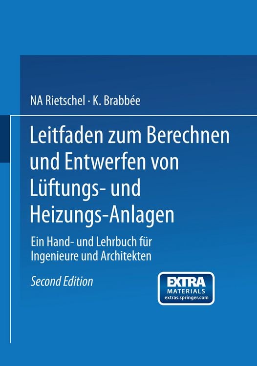 Produktbild: Leitfaden zum Berechnen und Entwerfen von L&uuml;ftungs- und Heizungs-Anlagen