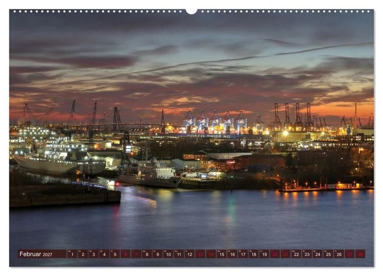Produktbild: Magic Nights Hamburg (hochwertiger Premium Wandkalender 2027 DIN A2 quer), Kunstdruck in Hochglanz