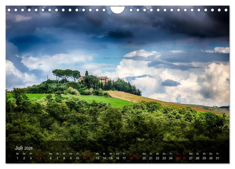 Produktbild: Toskana - sp&uuml;r den Sommer (Wandkalender 2026 DIN A4 quer), CALVENDO Monatskalender