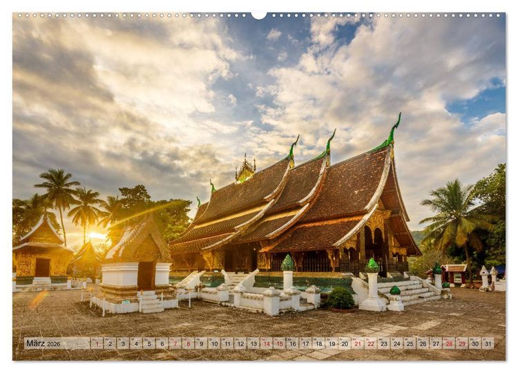Produktbild: Laos - An den Ufern des Mekong (Wandkalender 2026 DIN A2 quer), CALVENDO Monatskalender