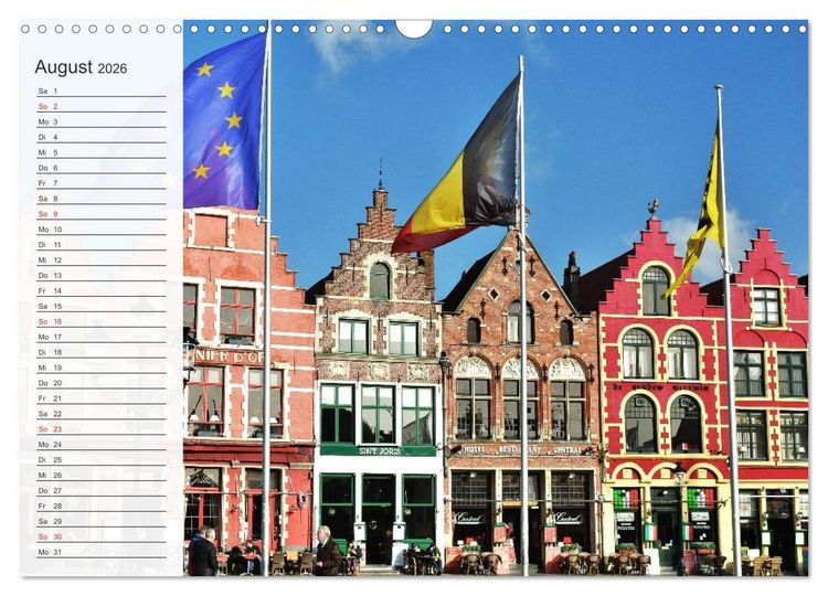 Produktbild: Belgien entdecken - Br&uuml;gge und Leuven (Wandkalender 2026 DIN A3 quer), CALVENDO Monatskalender