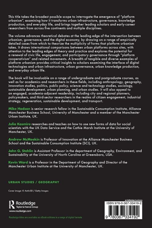 Produktbild: Urban Platforms and the Future City