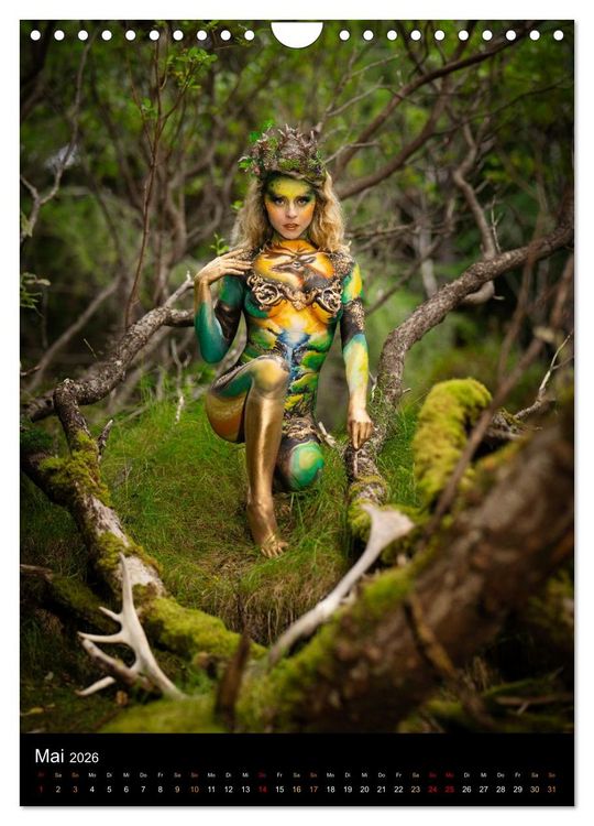 Produktbild: Klangk&ouml;rper - Bodypainting Adventures (Wandkalender 2026 DIN A4 hoch), CALVENDO Monatskalender