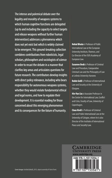 Produktbild: Autonomous Weapons Systems