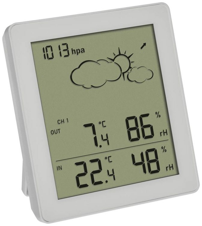 Produktbild: TFA Dostmann Funk-Wetterstation CLEAR 35.1168.02 Funk-Wetterstation Vorhersage f&uuml;r 12 bis 24 Stunden Anzahl Sensoren max. 3