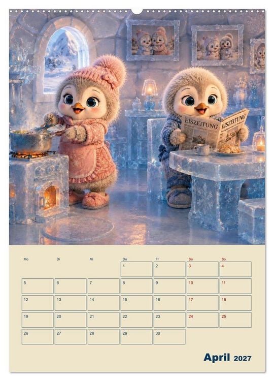 Produktbild: Frostige Fantasiewelten (Wandkalender 2027 DIN A2 hoch), CALVENDO Monatskalender