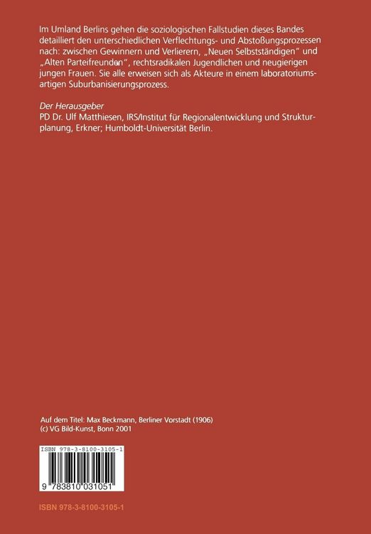 Produktbild: An den R&auml;ndern der deutschen Hauptstadt