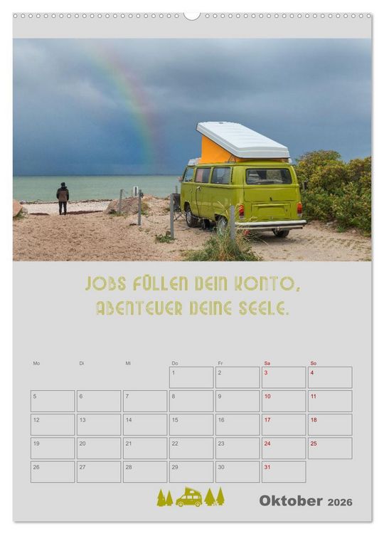 Produktbild: Vanlife - Hotel kann jeder! (Wandkalender 2026 DIN A2 hoch), CALVENDO Monatskalender