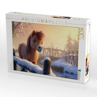 Produktbild: CALVENDO Puzzle Pony Bella im Winter | 1000 Teile Lege-Gr&ouml;&szlig;e 64x48cm Foto-Puzzle f&uuml;r gl&uuml;ckliche Stunden