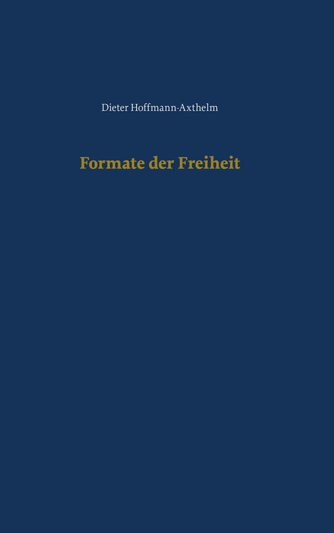 Produktbild: Formate der Freiheit
