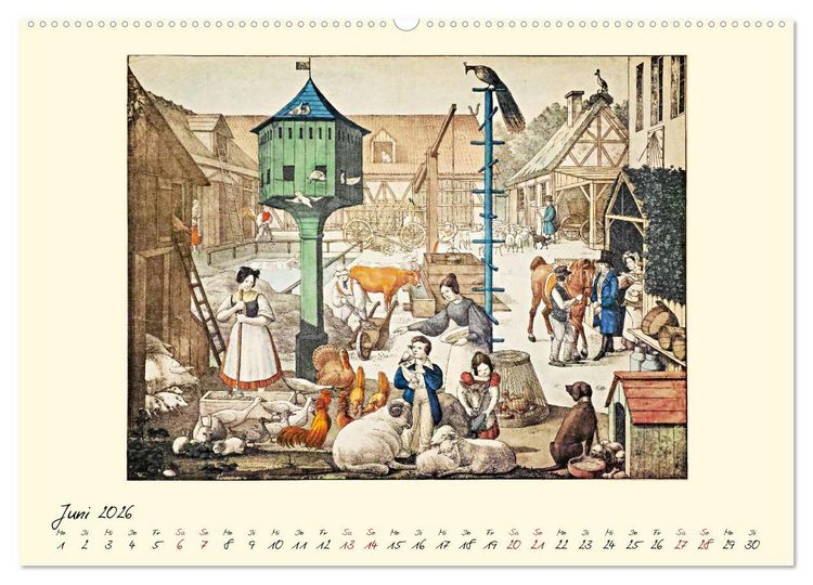 Produktbild: Alltagsleben der Biedermeier-Zeit (Wandkalender 2026 DIN A2 quer), CALVENDO Monatskalender