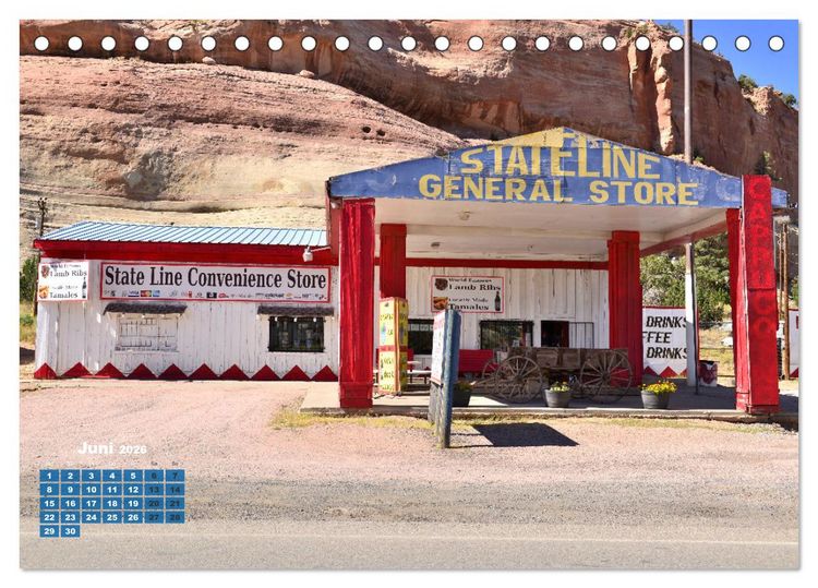 Produktbild: Historic Route 66 - National Scenic Byway (Tischkalender 2026 DIN A5 quer), CALVENDO Monatskalender