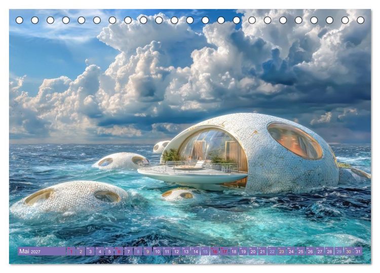 Produktbild: Tauche ein in die Zukunft - Science Fiction Unterwasserwelten (Tischkalender 2027 DIN A5 quer), CALVENDO Monatskalender