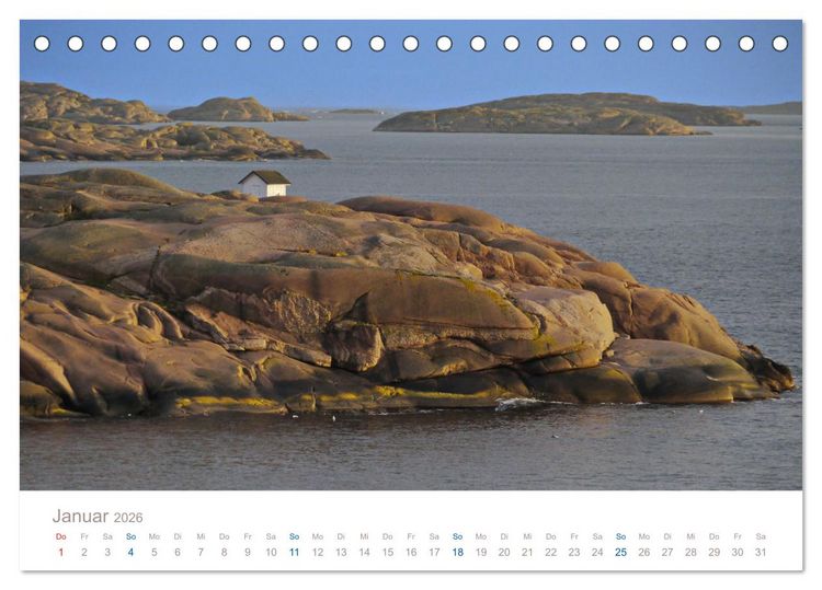 Produktbild: Bohusl&auml;n - Idyllische Sch&auml;renlandschaft an Schwedens Westk&uuml;ste (Tischkalender 2026 DIN A5 quer), CALVENDO Monatskalender
