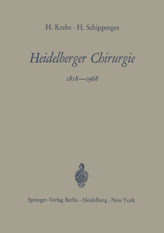 Produktbild: Heidelberger Chirurgie 1818&ndash;1968