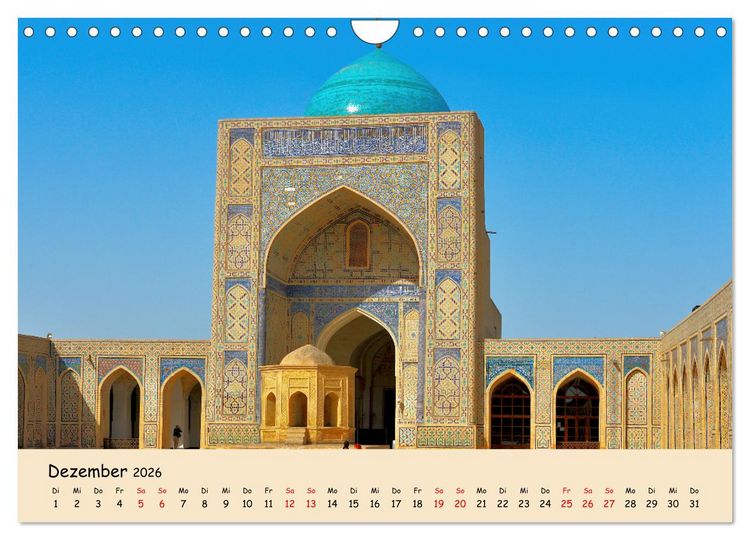 Produktbild: Usbekistan, Perlen der Seidenstra&szlig;e (Wandkalender 2026 DIN A4 quer), CALVENDO Monatskalender