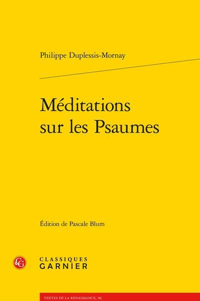 Produktbild: Meditations sur les Psaumes