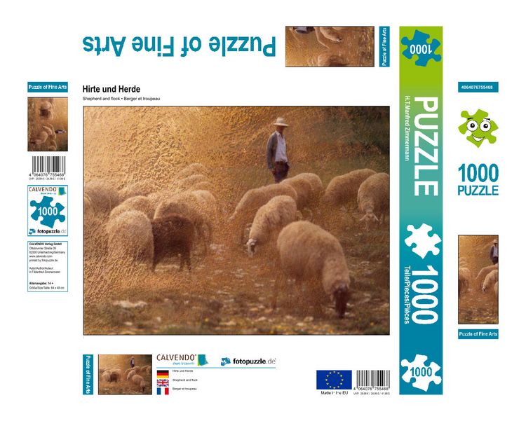 Produktbild: CALVENDO Puzzle Hirte und Herde | 1000 Teile Lege-Gr&ouml;&szlig;e 64x48cm Foto-Puzzle f&uuml;r gl&uuml;ckliche Stunden