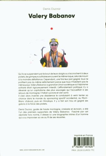 Produktbild: Valery Babanov : le Russe aux 2 Piolets d'or