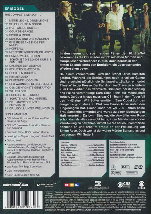 Produktbild: CSI - Season 10 [6 DVDs]