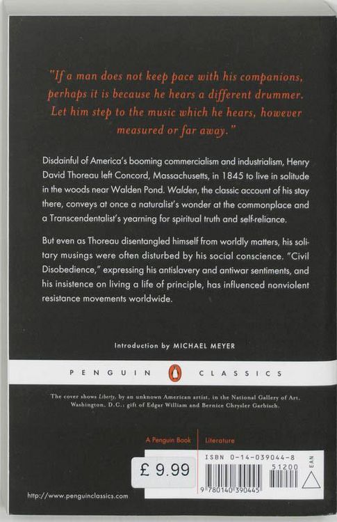 Produktbild: Walden and Civil Disobedience