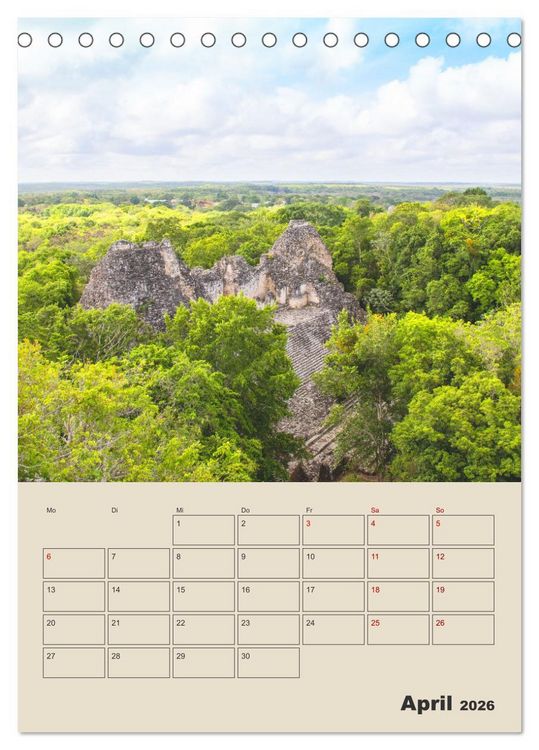 Produktbild: Mexiko Yucat&aacute;n Terminplaner (Tischkalender 2026 DIN A5 hoch), CALVENDO Monatskalender