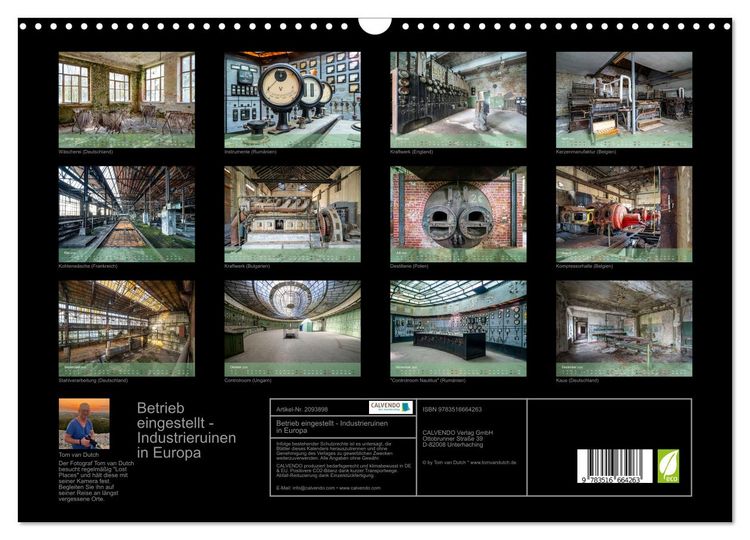 Produktbild: Betrieb eingestellt - Industrieruinen in Europa (Wandkalender 2026 DIN A3 quer), CALVENDO Monatskalender