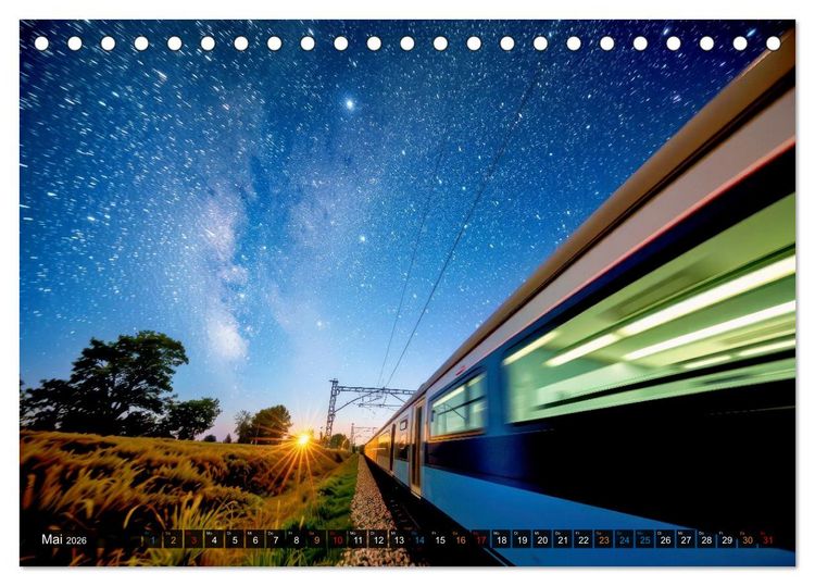 Produktbild: Z&uuml;ge in Bewegung (Tischkalender 2026 DIN A5 quer), CALVENDO Monatskalender