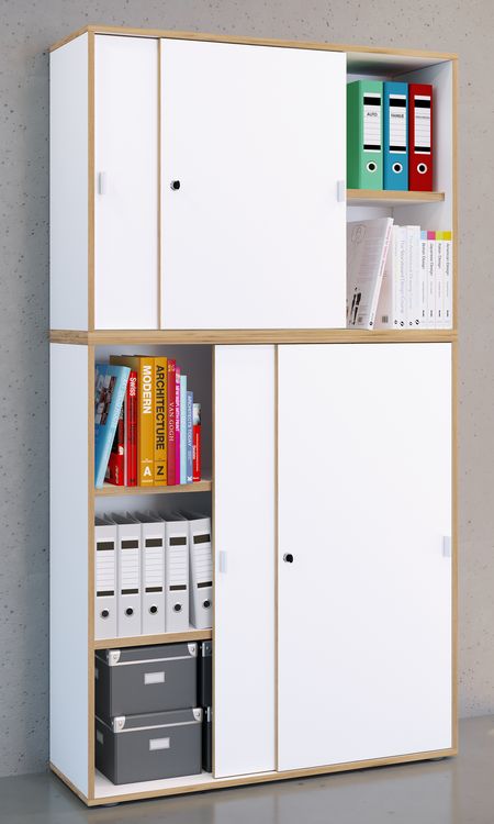 Produktbild: B&uuml;roschrank Aktenschrank Schiebet&uuml;ren Salia 5fach