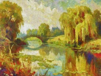 Produktbild: CALVENDO Puzzle Stille und beschauliche Motive waren stets eine beliebte Motivquelle f&uuml;r Claude Monet. | 1000 Teile Lege-Gr&ouml;&szlig;e 64x48cm Foto-Puzzle f&uuml;r gl&uuml;ckliche Stunden