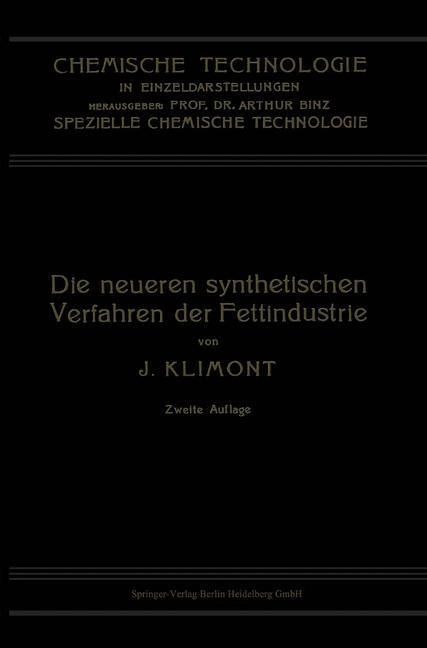 Produktbild: Die Neueren Synthetischen Verfahren der Fettindustrie