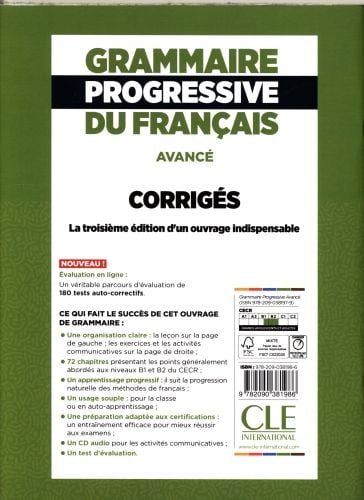 Produktbild: Grammaire progressive du francais - Niveau avance (B1/B2) - Corriges