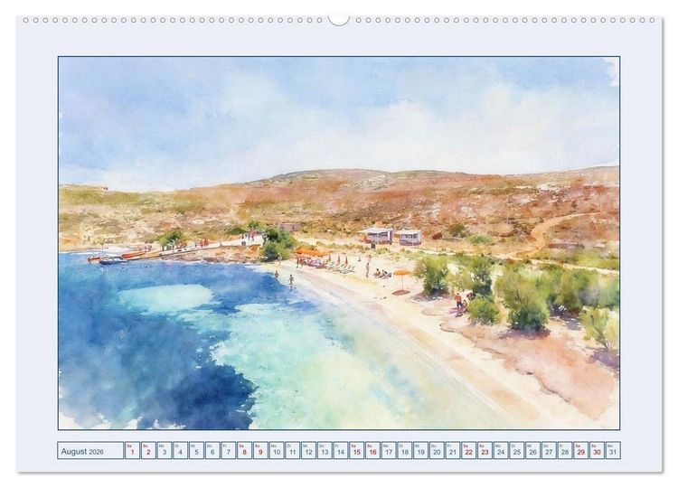 Produktbild: Malta - Perle im s&uuml;dlichen Mittelmeer (Wandkalender 2026 DIN A2 quer), CALVENDO Monatskalender