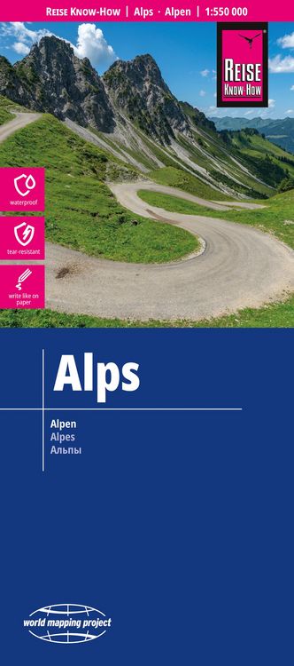 Produktbild: Reise Know-How Landkarte Alpen / Alps (1:550.000)