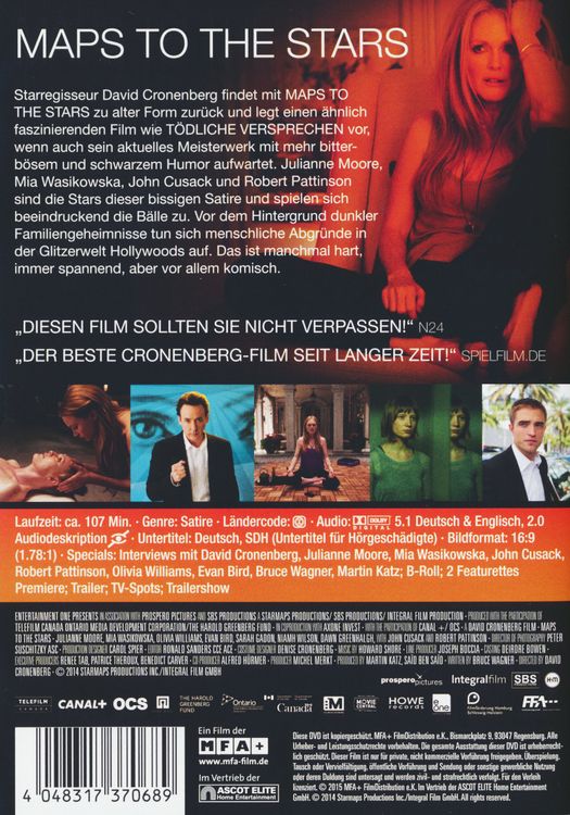 Produktbild: Maps to the Stars