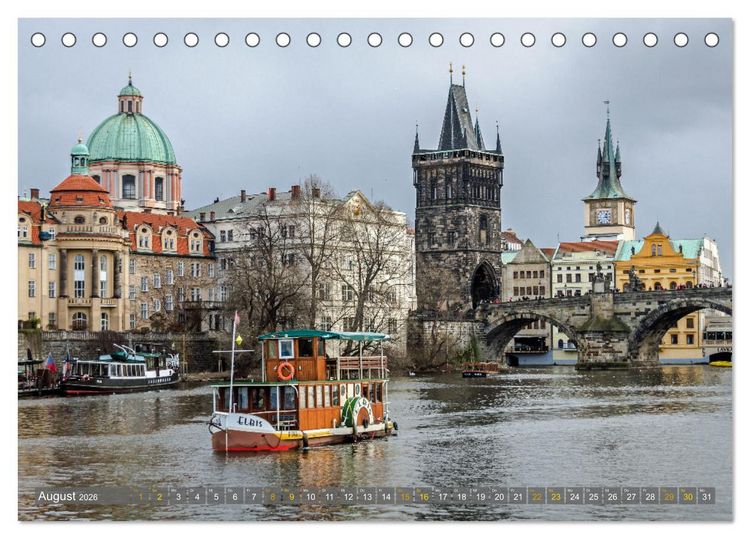 Produktbild: Boote mit Kulisse (Tischkalender 2026 DIN A5 quer), CALVENDO Monatskalender