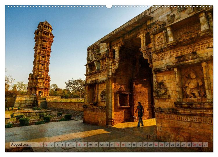 Produktbild: Indien Rajasthan: Unterwegs im Land der K&ouml;nige (hochwertiger Premium Wandkalender 2026 DIN A2 quer), Kunstdruck in Hochglanz