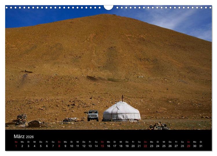 Produktbild: Einsame Mongolei (Wandkalender 2026 DIN A3 quer), CALVENDO Monatskalender