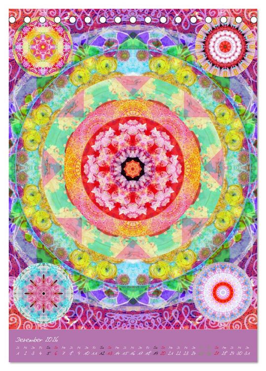 Produktbild: BLUMEN MANDALAS (Tischkalender 2026 DIN A5 hoch), CALVENDO Monatskalender