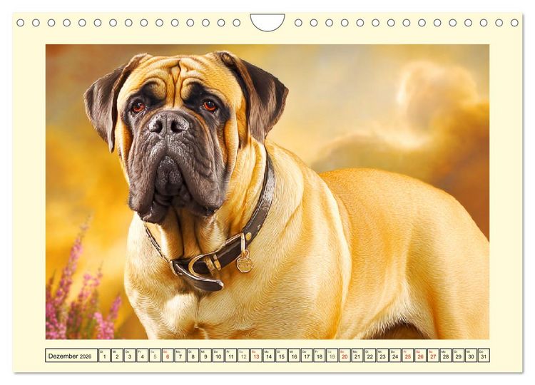Produktbild: Bullmastiff im Portr&auml;t. Kraftvolle Hunde mit sanftem Wesen (Wandkalender 2026 DIN A4 quer), CALVENDO Monatskalender
