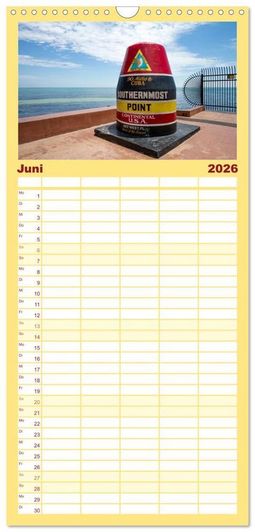 Produktbild: Familienplaner 2026 - FLORIDA KEYS UND KEY WEST Malerische Reiseroute mit 5 Spalten (Wandkalender, 21 x 45 cm) CALVENDO