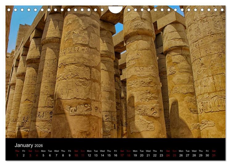 Produktbild: On the trail of the ancient Egypt (Wall Calendar 2026 DIN A4 landscape), CALVENDO 12 Month Wall Calendar