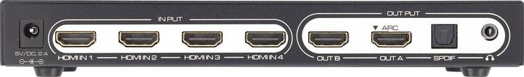 Produktbild: SpeaKa Professional 6 Port HDMI-Matrix-Switch mit Picture in Picture-Funktion, mit Fernbedienung UHD 4K @ 60 Hz