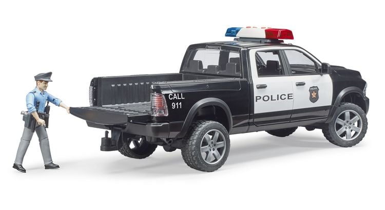 Produktbild: bruder 02505 RAM 2500 Polizei Pickup mit L+S-Modul und Polizist