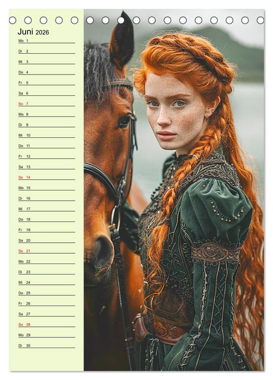 Produktbild: Rote Sch&ouml;nheiten. Nat&uuml;rliche Eleganz und wilde Anmut (Tischkalender 2026 DIN A5 hoch), CALVENDO Monatskalender