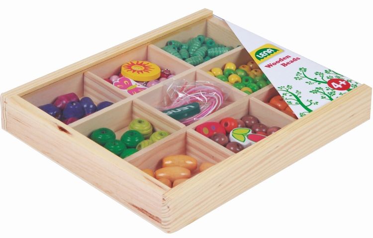 Produktbild: Lena Holzperlen Holzkassette, mittel
