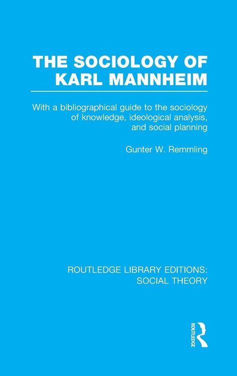 Produktbild: The Sociology of Karl Mannheim (RLE Social Theory)
