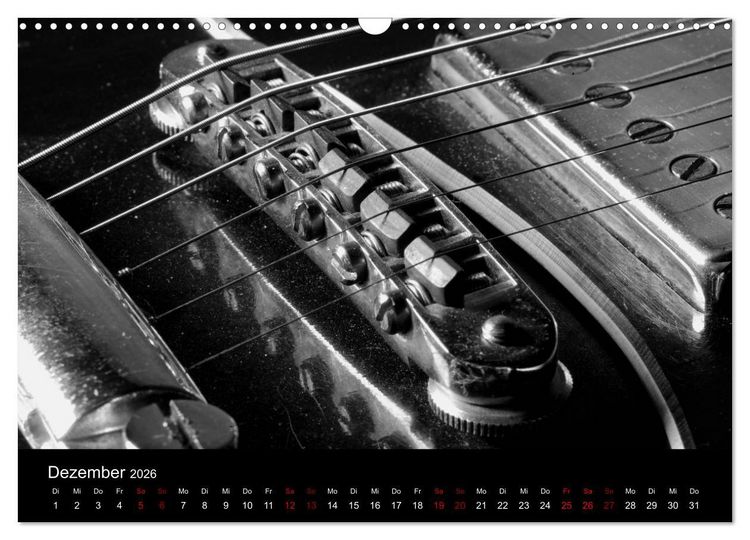 Produktbild: Regelwerke - Details alter E-Gitarren (Wandkalender 2026 DIN A3 quer), CALVENDO Monatskalender