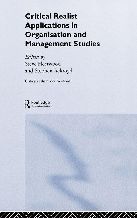 Produktbild: Critical Realist Applications in Organisation and Management Studies