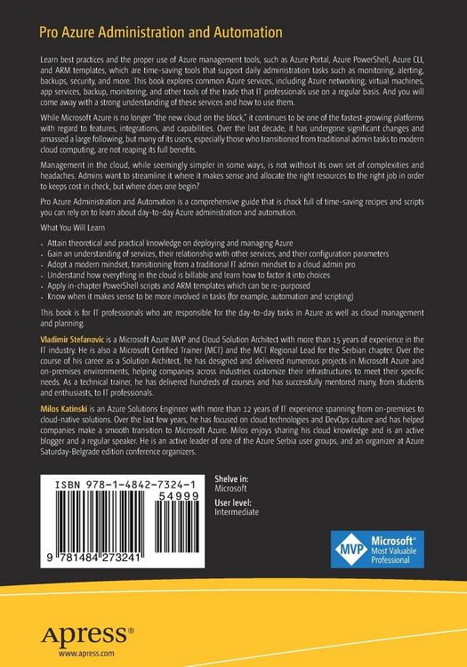 Produktbild: Pro Azure Administration and Automation